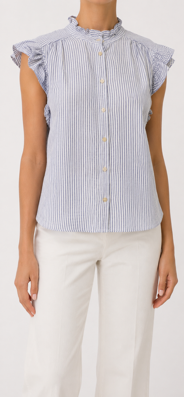 تنخور بلوز نخی راهراه زنانه H&M استایل کژوال تابستانی